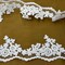 1 Yard Premium Beaded & Corded Lace Trimming on Polyester Net Mesh for Wedding Gowns